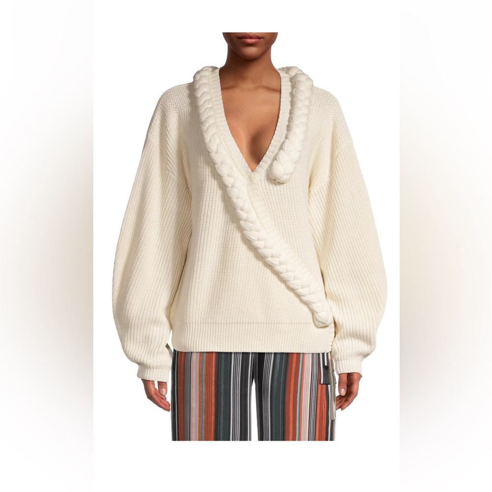 UNDRA CELESTE NWT BOLD BRAID WRAP CARDIGAN SWEATER 🔥